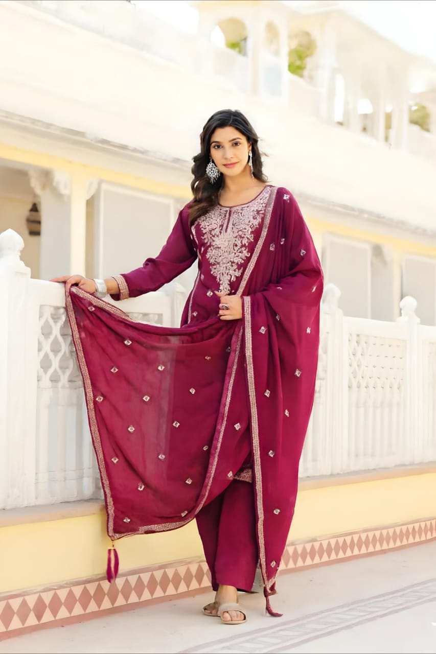 ★ Indian Readymade Georgette 4-Piece Set ★