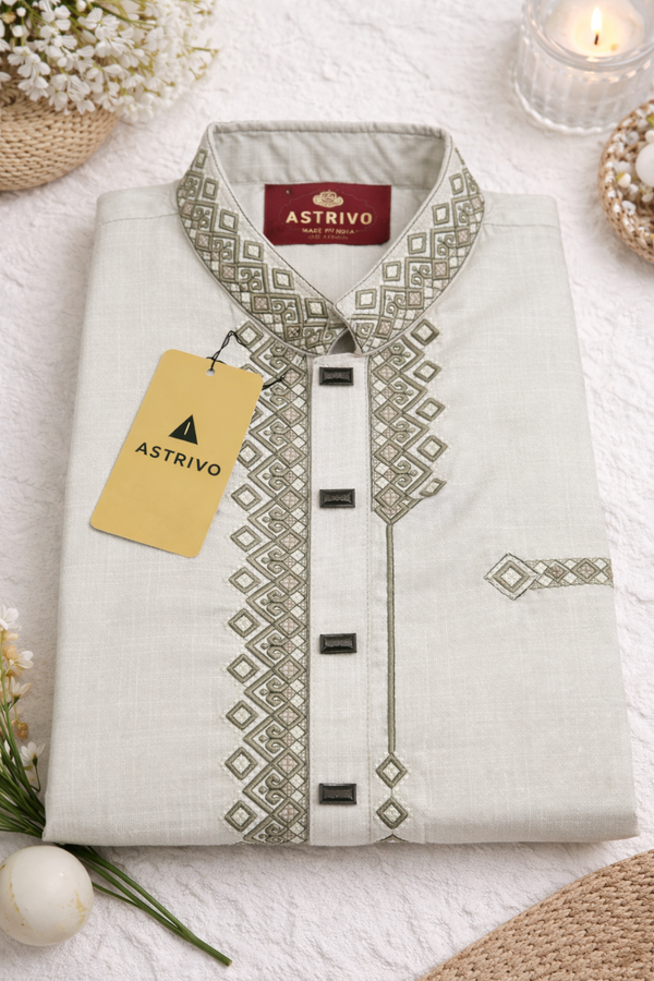 White Cotton Panjabi